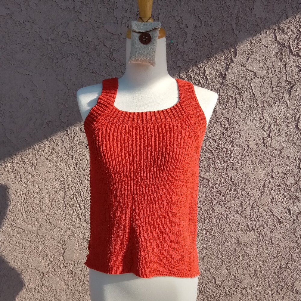 J.Crew Orange Knit Tank Top